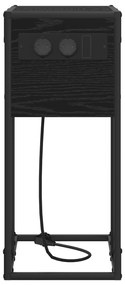 vidaXL Κομοδίνο Μαύρη δρυς 41.5 x 26 x 60.5 εκ Επεξεργασμένο ξύλο