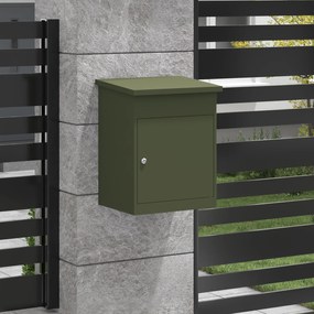 vidaXL Θυρίδα Πακέτων Λαδί 44 x 35 x 59 εκατοστά Ατσάλι