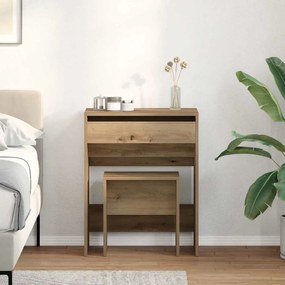 vidaXL Ανάκλινδρο με Καθρέφτη σε Καλλιτεχνικό Δρύινo Επεξεργασμένο Ξύλο
