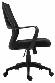 Καρέκλα γραφείου Mesa 504, Μαύρο, 99x60x62cm, 13 kg, Με μπράτσα, Με ρόδες, Μηχανισμός καρέκλας: Economic | Epipla1.gr
