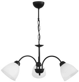 Φωτιστικό Οροφής Τρίφωτο Heronia Ovo 01-0284 Black/White