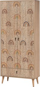 Διφυλλη Ντουλαπα Πολυχρωμη CITY RAINBOW 45x80x190