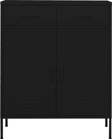 vidaXL Ντουλάπι Αποθήκευσης Μαύρο 80 x 35 x 101,5 εκ. από Ατσάλι