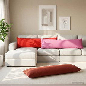 vidaXL Κάλυμμα Μαξιλαριού 2 pcs HEERLEN Ροζ 40 x 145 εκ. Πολυεστέρας