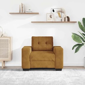 vidaXL Πολυθρόνα Καφέ Βελούδινη 100x78x80 εκ.