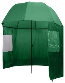 vidaXL Ομπρέλα Ψαρέματος Πράσινη 300 x 240 εκ.