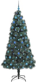 vidaXL Τεχνητό Πρόσφορο Χριστουγεννιάτικο Δέντρο με Σετ Μπαλών 210 cm