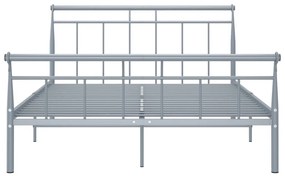 vidaXL Πλαίσιο Κρεβατιού Γκρι 140 x 200 εκ. Μεταλλικό