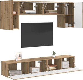 vidaXL Σετ επίπλου τηλεόρασης 4 τμχ. Artisan Oak Επεξεργασμένο Ξύλο