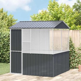 vidaXL Κλουβί Πουλιών Ανθρακί 215 x 209 x 230 εκ
