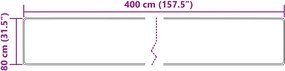 vidaXL Χαλί Runner MARSA Κρεμ 80 x 400 εκ. Πολυέστερ και PVC