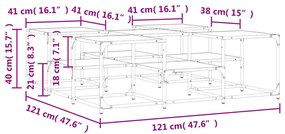 ΤΡΑΠΕΖΑΚΙ ΣΑΛΟΝΙΟΥ ΚΑΠΝΙΣΤΗ ΔΡΥΣ 121X121X40ΕΚ. ΕΠΕΞΕΡΓΑΣΜ. ΞΥΛΟ 839070