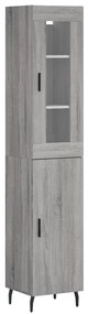 vidaXL Μπουφές Sonoma Γκρι 34,5 x 34 x 180 εκ. από Επεξεργασμένο Ξύλο