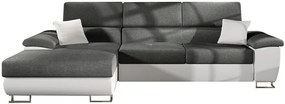Γωνιακός καναπές Cotere mini-Gkri-Leuko-Αριστερή
