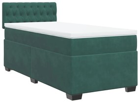 ΚΡΕΒΑΤΙ BOXSPRING ΜΕ ΣΤΡΩΜΑ ΣΚΟΥΡΟ ΠΡΑΣΙΝΟ 80X200 ΕΚ. ΒΕΛΟΥΔΙΝΟ 3288471