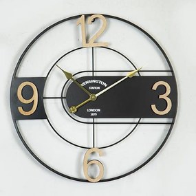 Ρολόι Τοίχου 753-10037 60x4.5x60cm Black-Gold Estheti Home Μέταλλο
