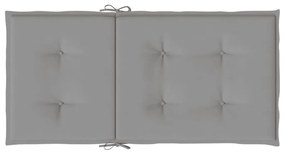 vidaXL Μαξιλάρια Καρέκλας Κήπου Πλάτη 4 τεμ. Γκρι Ύφασμα Oxford