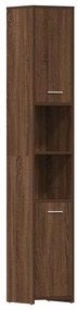 vidaXL Ντουλάπι Μπάνιου Καφέ Δρυς 30x30x183,5 εκ. Επεξεργασμένο Ξύλο