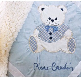 ΚΟΥΒΕΡΤΑ FLEECE/SHERPA ΑΓΚΑΛΙΑΣ 80X110 PIERRE CARDIN TEDDY BLUE