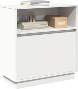 vidaXL Πλευρικό Τραπέζι LED Λευκό 71 x 34,5 x 75 εκ.