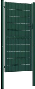 vidaXL Πόρτα Περίφραξης Πράσινη 100x164 εκ. από PVC και Ατσάλι