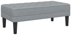 vidaXL Παγκάκι Ανοιχτό Γκρι 113x57x39 εκ. Υφάσμα