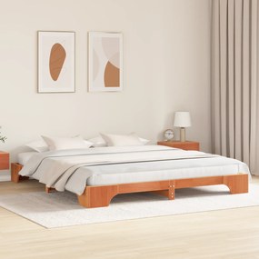 vidaXL Καφέ Κάθισμα 180x200 cm από Μασίφ Ξύλο Πεύκου