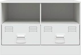 vidaXL Έπιπλο Τηλεόρασης Λευκό 67x39x44 εκ. από Χάλυβα