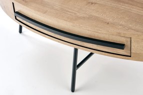 CAROLINA c.table, golden oak / black DIOMMI V-CH-CAROLINA-LAW