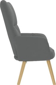 vidaXL Πολυθρόνα Relax Σκούρο Γκρι Υφασμάτινη