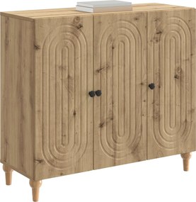 vidaXL Πλαϊνό γραφείο Artisan Δρυς 89 x 34,5 x 80 εκ