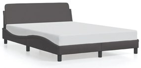 vidaXL Πλαίσιο Κρεβατιού με Κεφαλάρι Γκρι 120x200 εκ. Συνθετικό Δέρμα