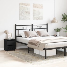 vidaXL Κομοδίνα με Συρτάρια 2 τεμ Μαύρη Δρυς 30x30x40 εκ