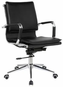 Καρέκλα γραφείου Mesa 304, Μαύρο, 95x55x63cm, 13 kg, Με μπράτσα, Με ρόδες, Μηχανισμός καρέκλας: Κλίση | Epipla1.gr