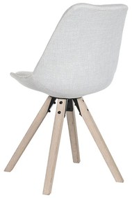 Καρέκλα Τραπεζαρίας DKD Home Decor πολυεστέρας Ανοιχτό Γκρι Eik (48 x 44 x 84 cm)