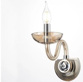 Απλίκα Φωτιστικό Τοίχου LUNARIA με κρύσταλλα ACA-BLK82181WCNC-Μελί BLK82181WCNC
