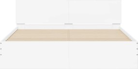 vidaXL Πλαίσιο Κρεβατιού με Κεφαλάρι Λευκό 140 x 200 εκ