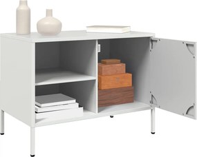 vidaXL Έπιπλα Τηλεόρασης 2 τεμ. Λευκό 68x39x50,5 εκ. από Χάλυβα