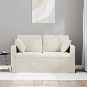 vidaXL Καναπές Κρεμ 138 x 78 x 80 εκ Βελούδο