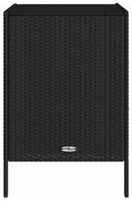 vidaXL Ντουλάπι Αποθήκευσης Κήπου Μαύρο 55x59x80 εκ. Συνθετικό Ρατάν