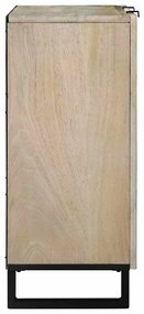 vidaXL Πλαϊνό Γραφείο Λευκό 90 x 33 x 75 εκ Μασίφ ξύλο μάνγκο