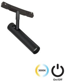 Σποτ Φωτιστικό Κυρτής Μαγνητικής Ράγας LED IP20 5W 3000K Magnetic 4281900 Viokef 4281900 Μαύρο