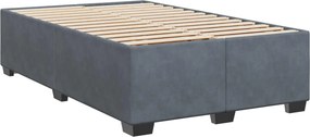 vidaXL Κρεβάτι box spring με στρώμα Σκούρο Γκρι 120 x 190 cm Βελούδο