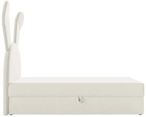 Επενδυμένο κρεβάτι Bunny Light-Ekrou-Aristera