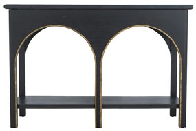 Artekko Console Κονσόλα Ξύλο MDF Μαύρο Χρυσό (120x40x81)cm Artekko 86707