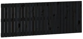 vidaXL Κεφαλάρι Τοίχου Μαύρο 159,5x3x60 εκ. από Μασίφ Ξύλο Πεύκου