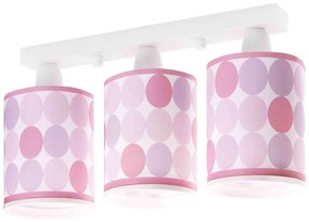 Φωτιστικό Οροφής Τρίφωτο Σε Ράγα Colors 62003 S White-Pink Ango Πολυπροπυλένιο