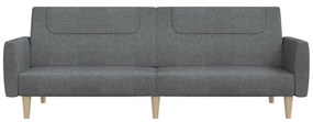Καναπές Κρεβάτι Διθέσιος Ανοιχτό Γκρι Υφασμάτινος - Γκρι