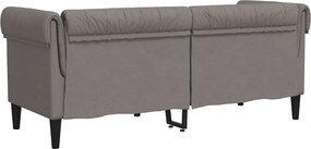 vidaXL Καναπές Διθέσιος Chesterfield Taupe Υφασμάτινος