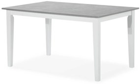 Τραπέζι Provo 171, Γκρι, Άσπρο, 74x90x140cm, Ινοσανίδες μέσης πυκνότητας, Ξύλο, Ξύλο: Καουτσούκ | Epipla1.gr